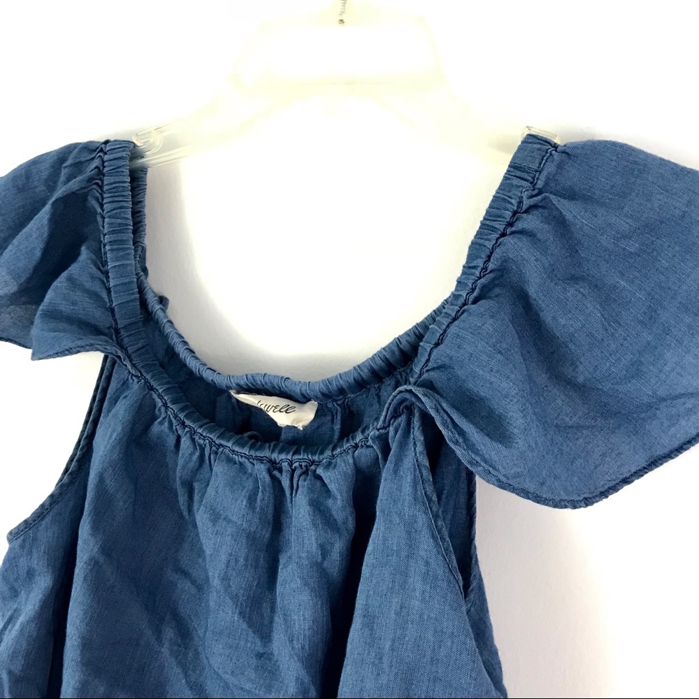 MADEWELL indigo cotton off-the-shoulder top - Picture 7 of 7
