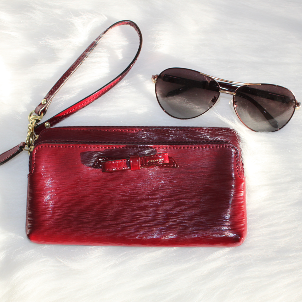 Burgundy Coach Wallet/Wristlet