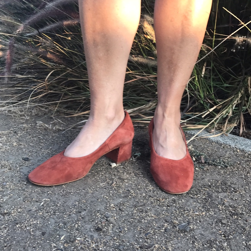 Zara Suede Block Heels