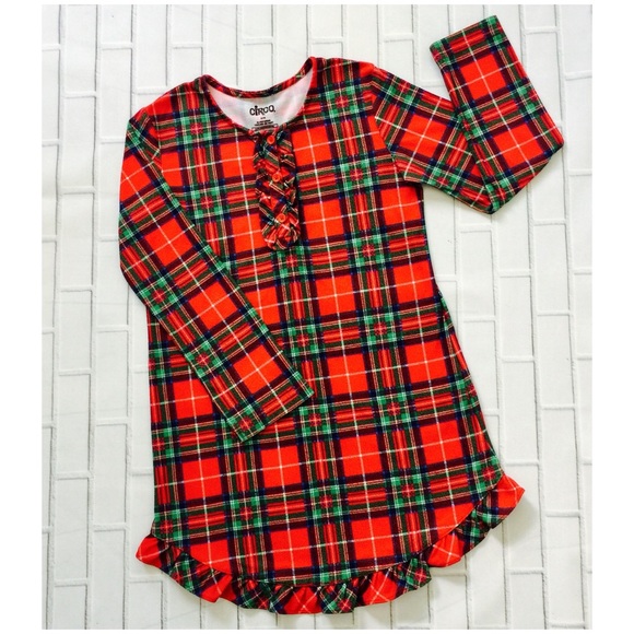 green plaid nightgown