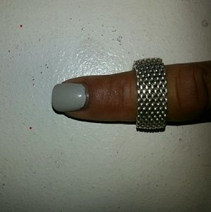 AUTHENTIC TIFFANY & CO MESH STERLING SILVER RING