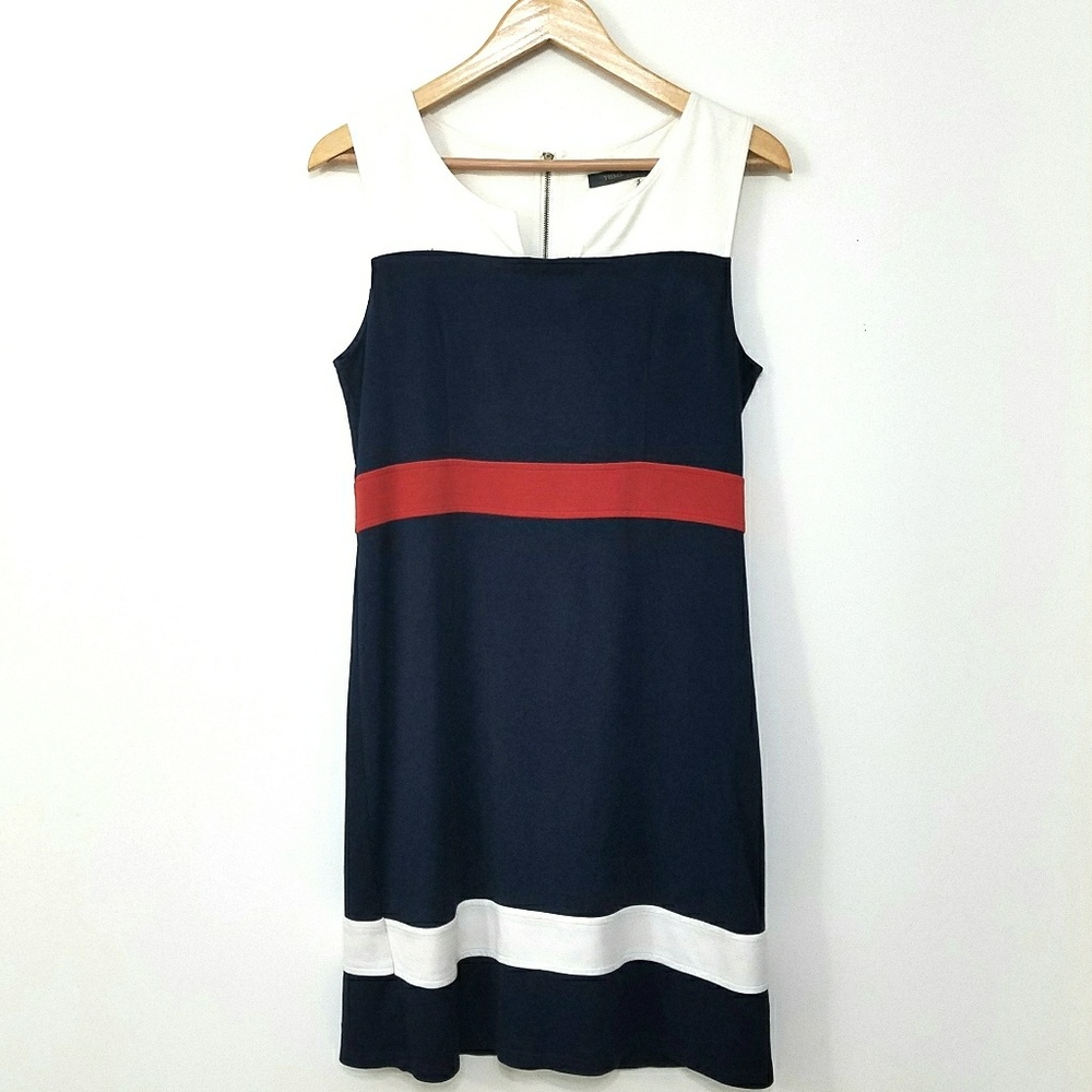 THML • Colorblock Navy Career Casual Dress