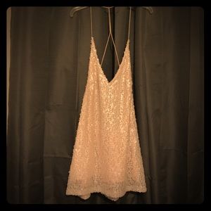 Champagne Mini sequin dress