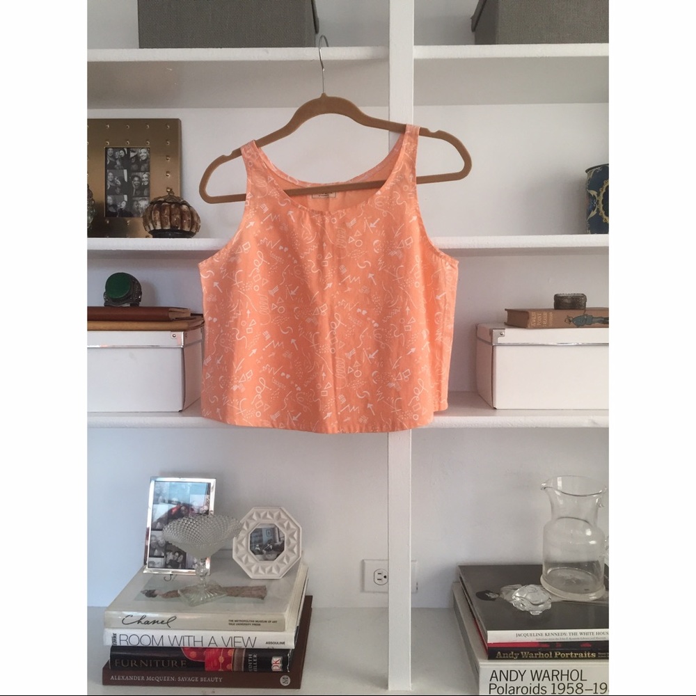 1980's Printed Sleeveless Top