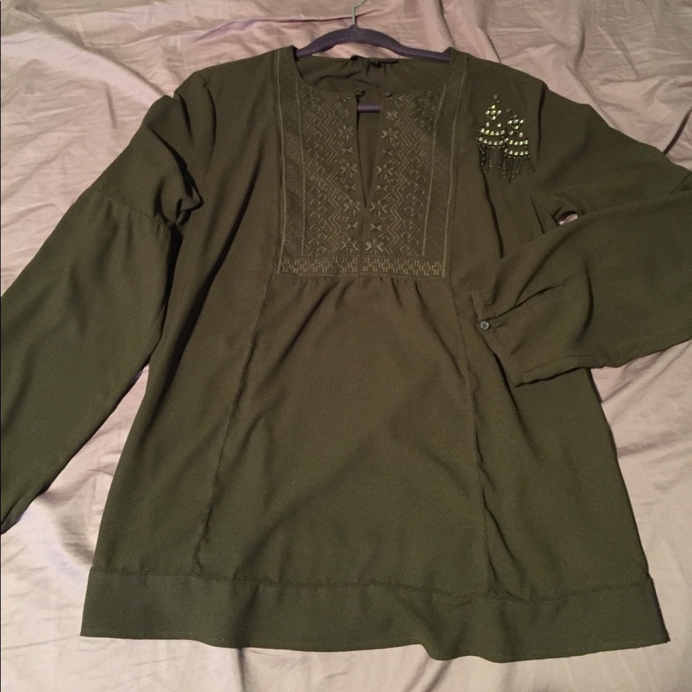 Military Green Banana Republic Top