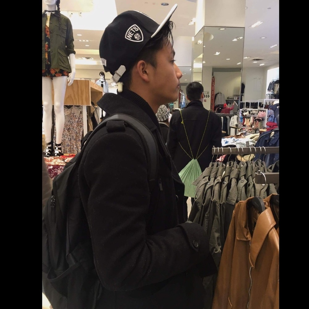 Black winter woollen men coat