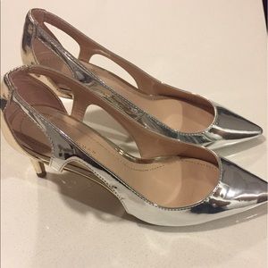 Zara Metallic Heels Size 36