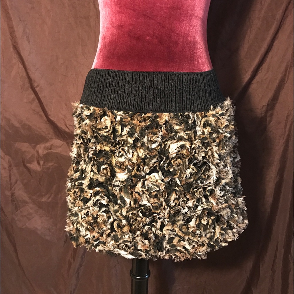 Alberto Makali Feathered Brown/Blackish Skirt