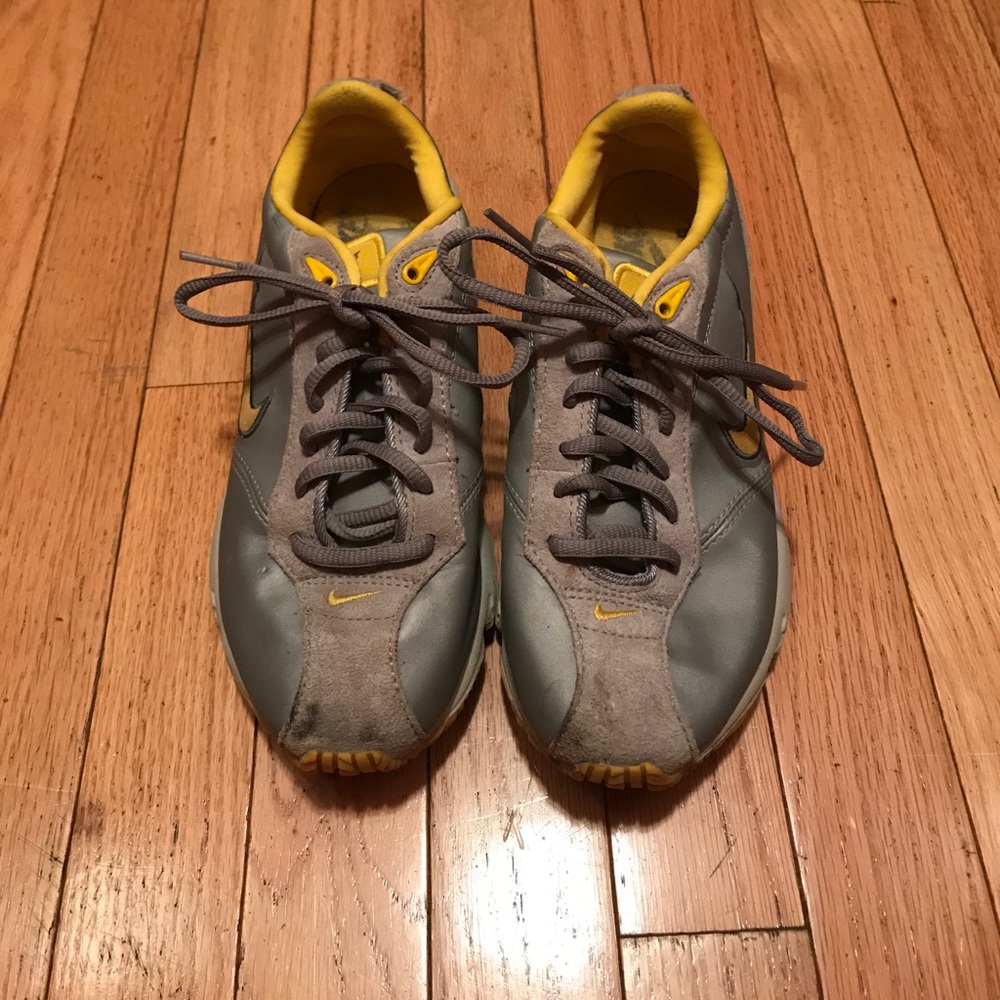 yellow and grey nike sneakers