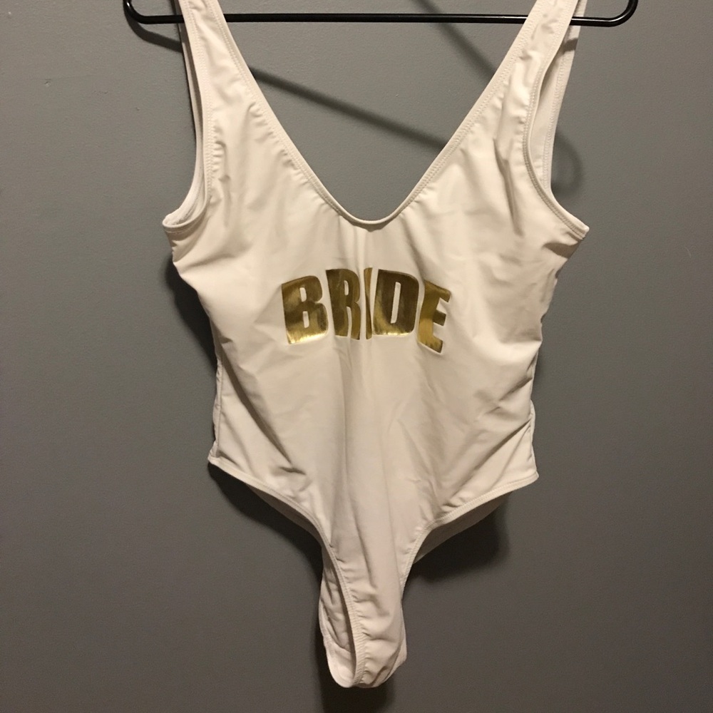 Bride low back one piece swimsuit