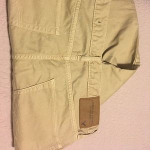 Beige  barely new jeans. Slim fit American Eagle