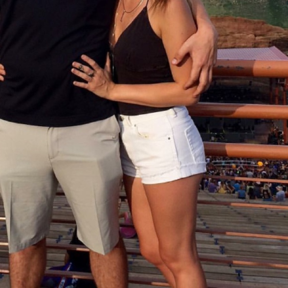 Kendall & Kylie White High Waisted Shorts
