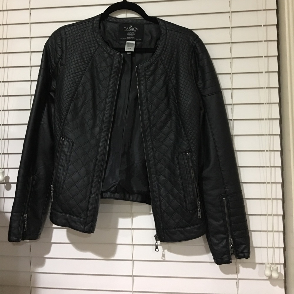 Carmine faux leather jacket