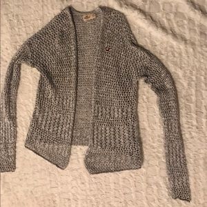 Gray "holey" cardigan