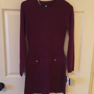 Burgundy Sweater Dress