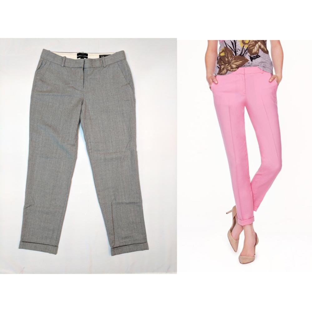 J. Crew Cafe Capri Tollegno 1900 Gray Pants