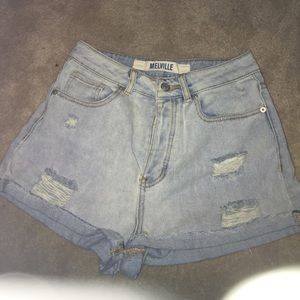 Barely worn Brandy M High waisted denim shorts!