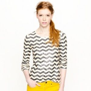 J crew sequin chevron top