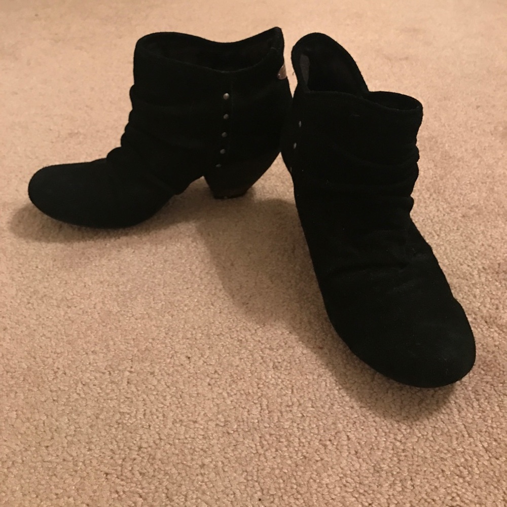 Black Dr. Scholl's Studded Suede Booties