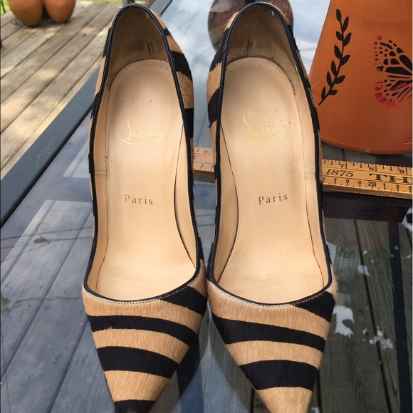 Christian Louboutin Shoes - Christian Louboutin pony hair zebra heels size 36