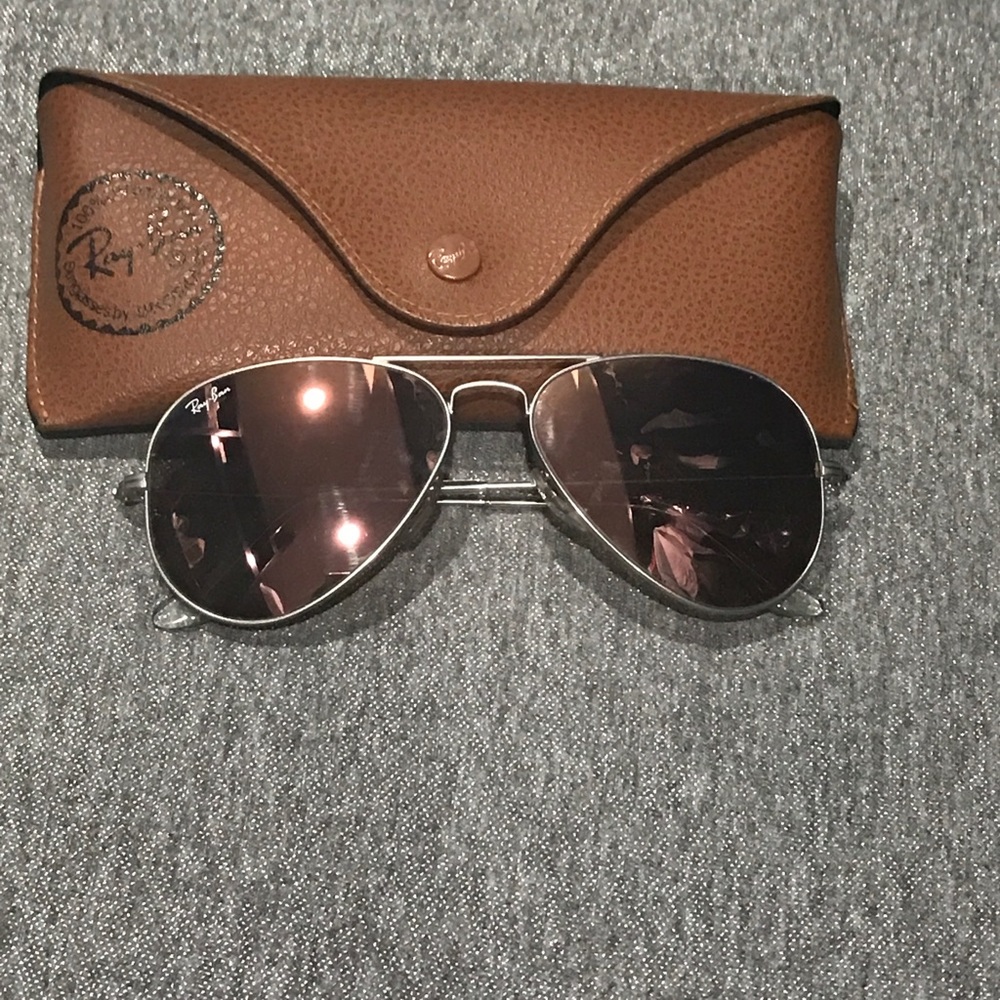 Ray ban pink aviator sunglasses