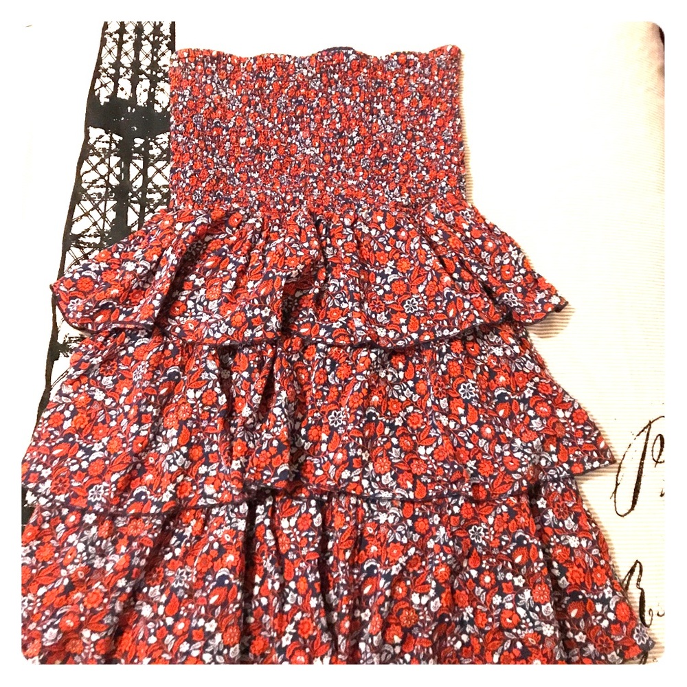 Strapless dress with ruffles by Old Navy