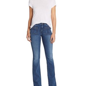 High Waist Jean Braid Trim