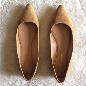 Tan suede flats