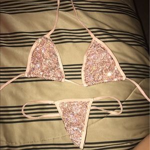 *SOLD ON Ⓜ️* Dancewear Champagne two piece g strin