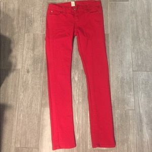 Red jeans