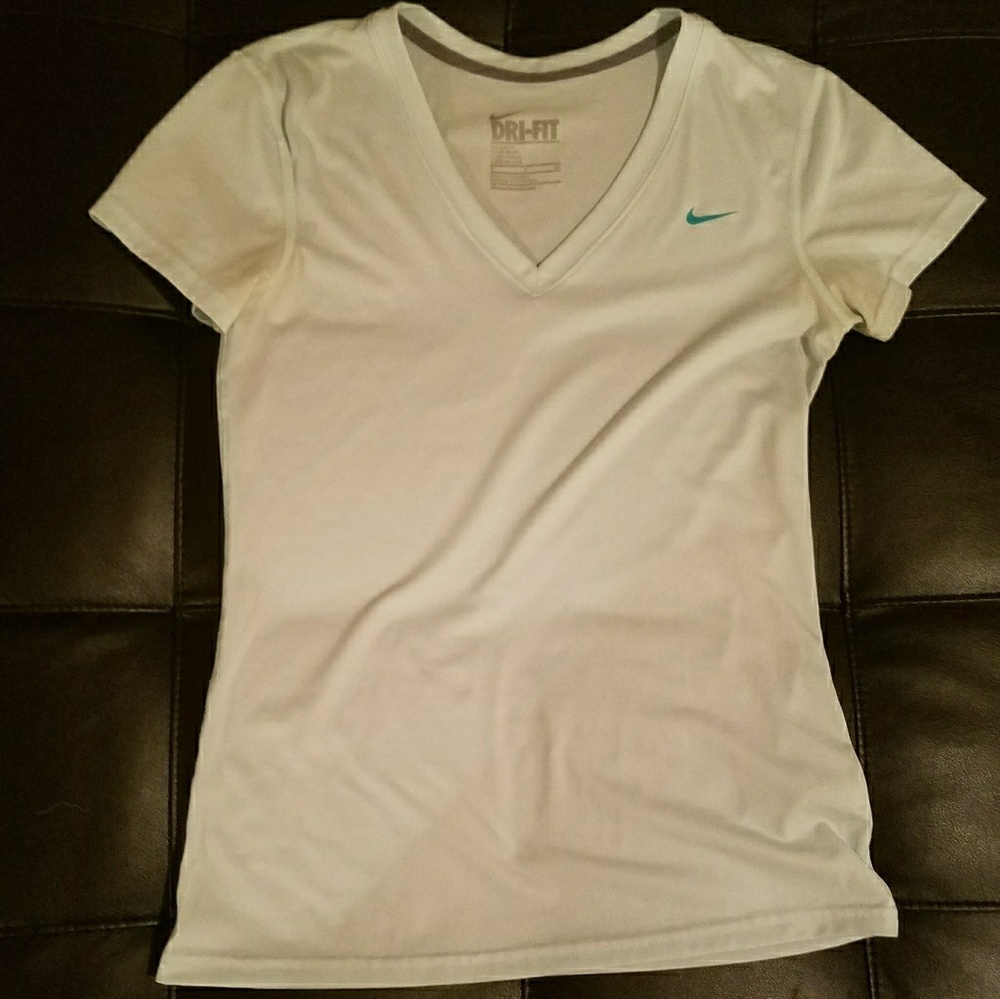 Light Tiffany Blue Nike Dri-Fit V neck