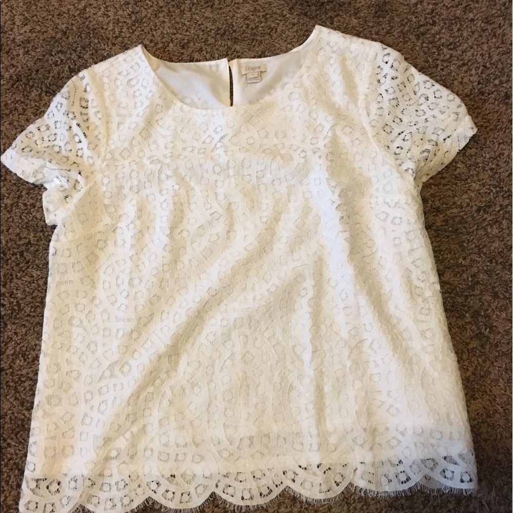 J. Crew Lace T-Shirt.
