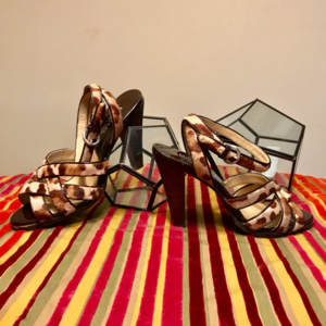 Michael MK Calf Hair Leopard Pumps