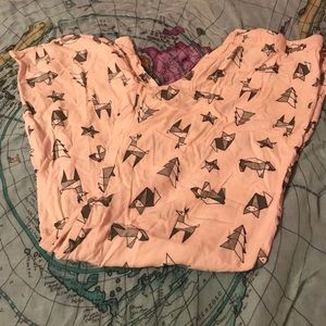 Geometric forest animal PJ bottoms DONATING SOON