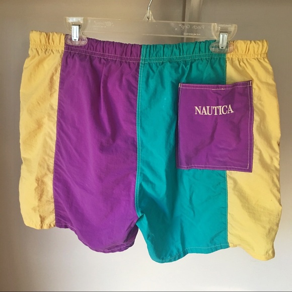 Other - RARE! Vintage 80s/90s Nautica Swim Trunks🌊🏄