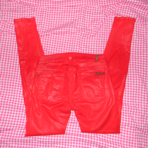 7 For All Mankind Red Coated Skinny Jeans 7 For All Mankind Red Coated Skinny Jeans