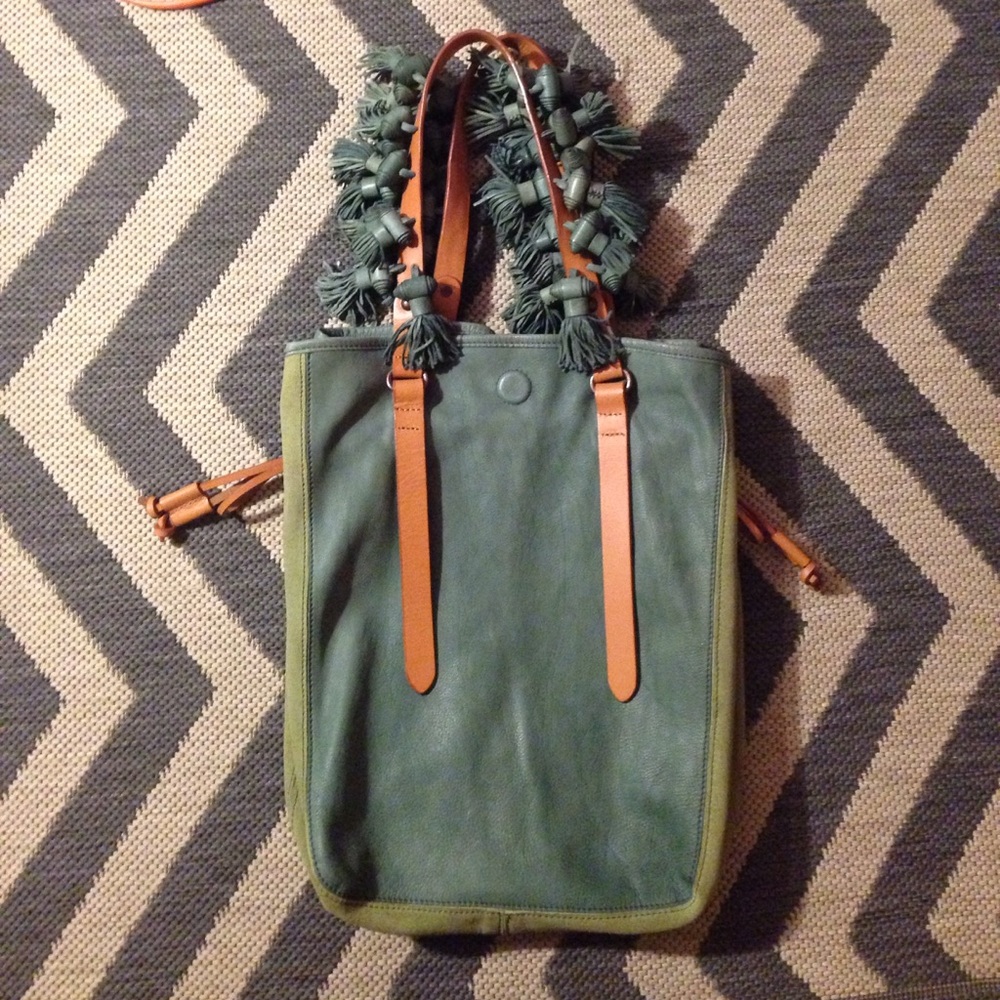 100% Real Leather Anthropologie Tote