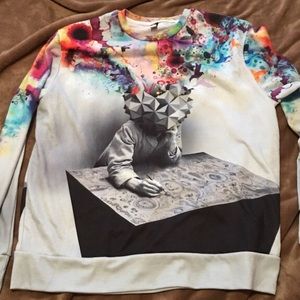 Graphic Lightweight Pullover Sweatshirt