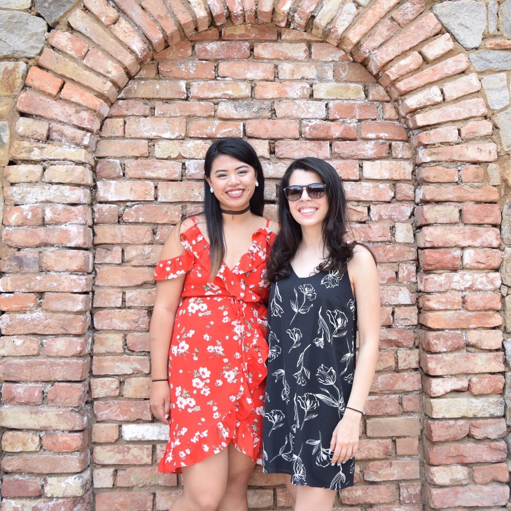 Floral wrap cold shoulder summer dress