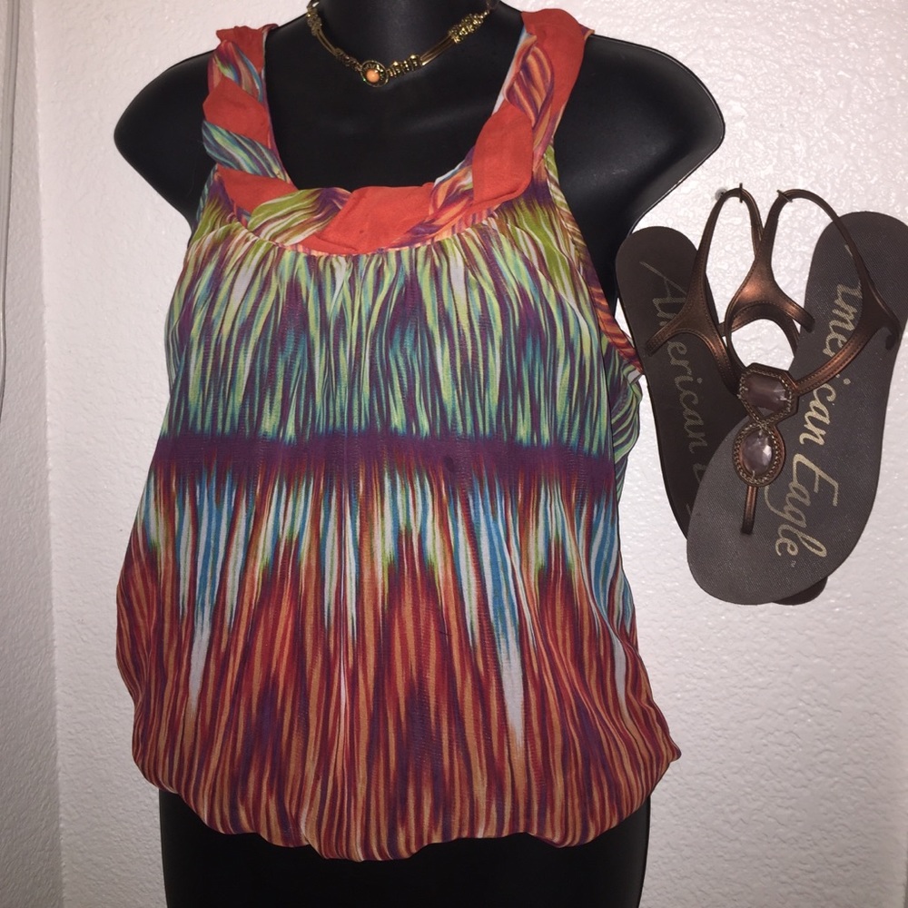 ✔5 for $13✔Bright multicolored tank blouse