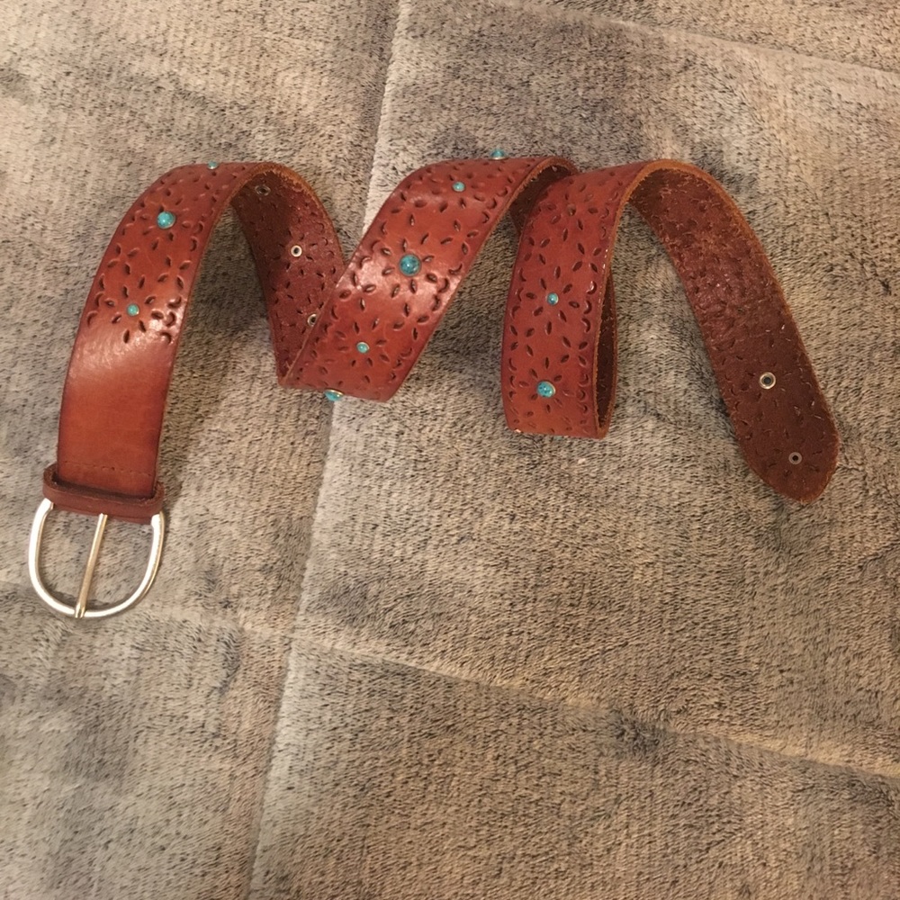 Genuine leather boho Aeropostale belt