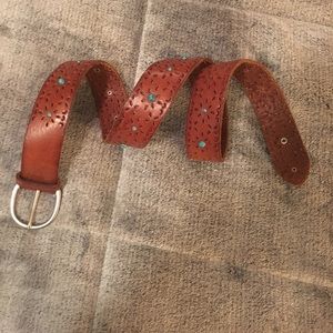 Genuine leather boho Aeropostale belt