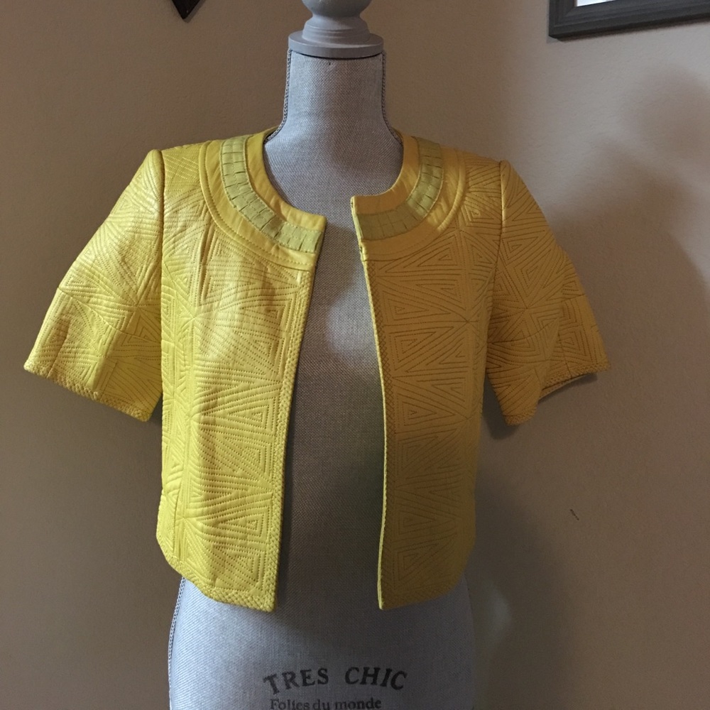 Genuine leather yellow shirt jacket! Great look