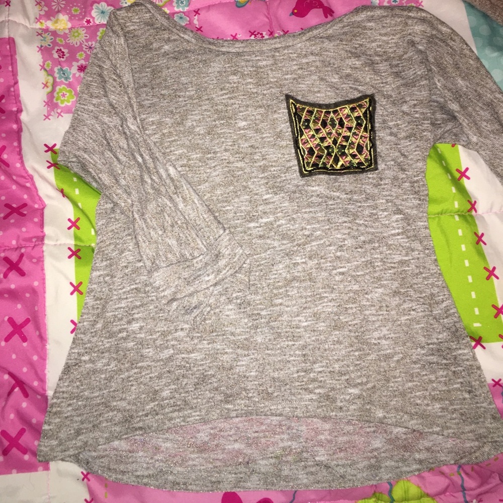 Gray mid long sleeve