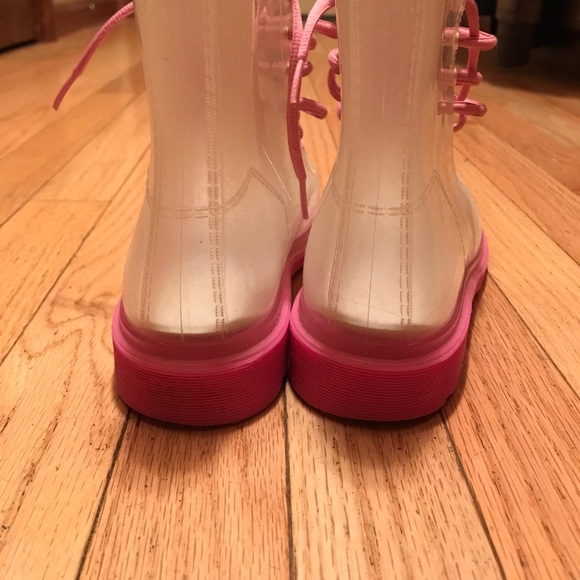 clear and pink combat boots - Picture 3 of 6