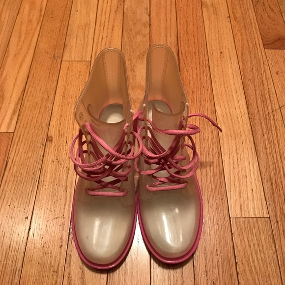 clear and pink combat boots - Picture 6 of 6
