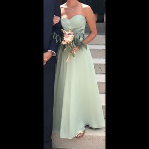 7387 L Sage Alfred Angelo Strapless Dress