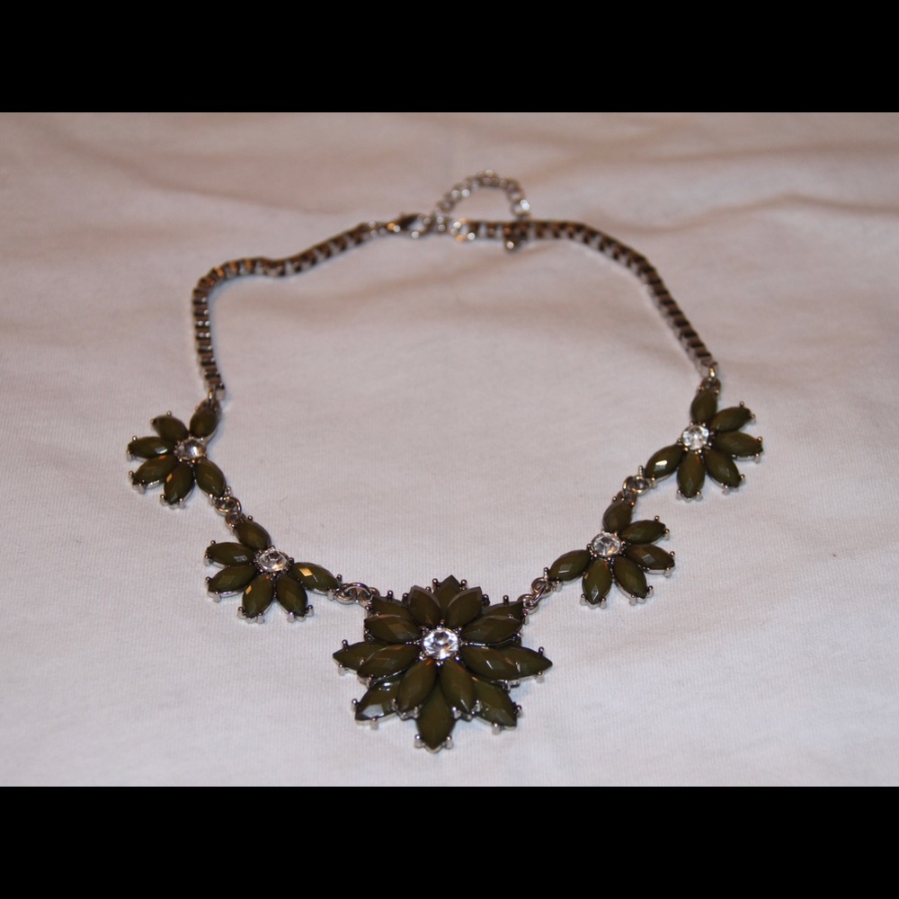Evergreen Floral Statement Necklace