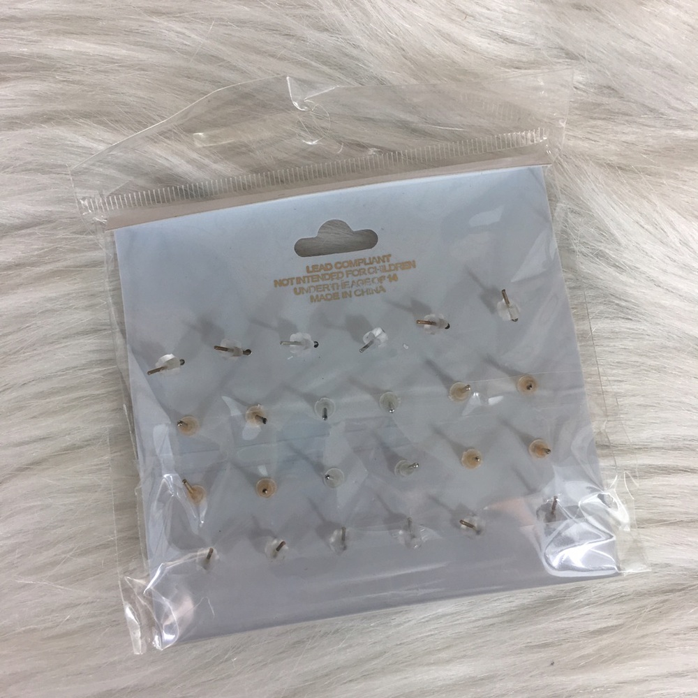 🏷 New silver & gold rhinestone earrings - Picture 5 of 5