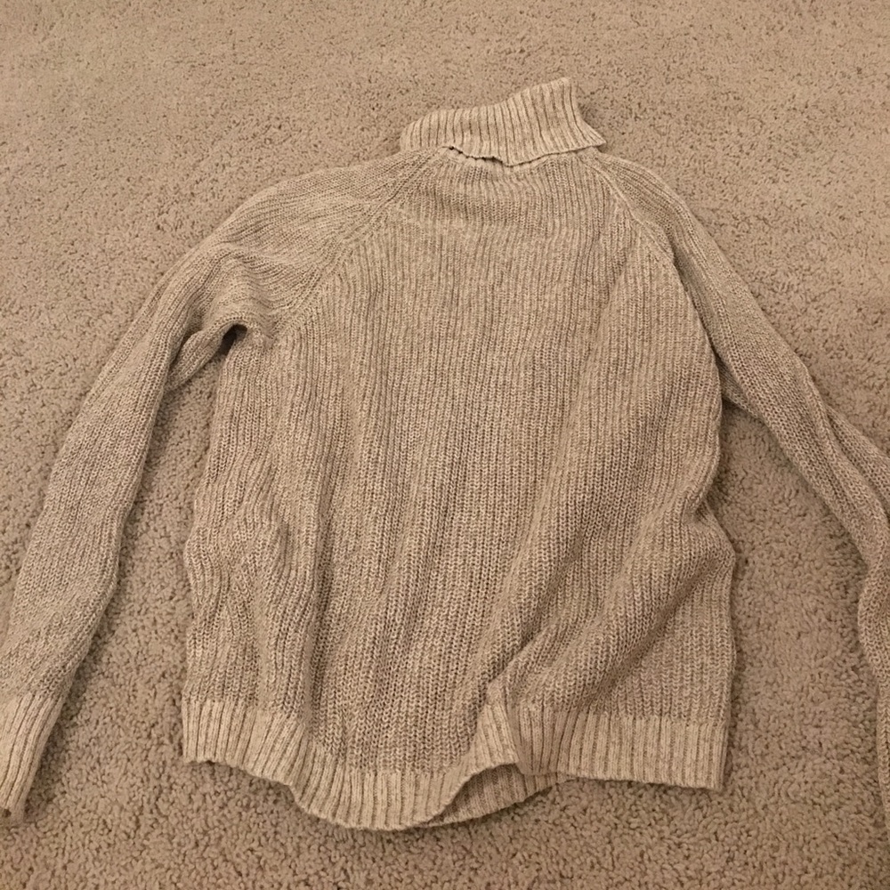 Urban Outfitters Sand-Colored Slouchy Turtleneck